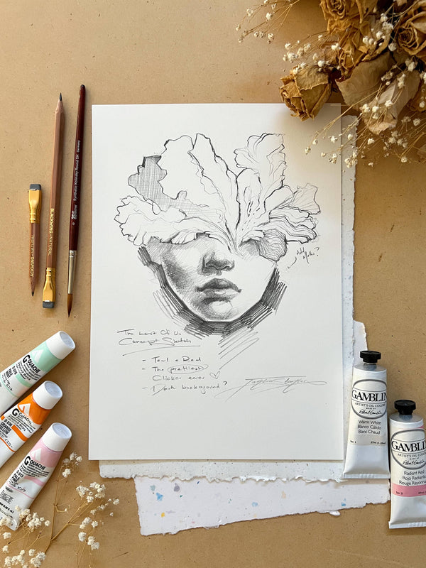 "Look For The Light - Concept Sketch" Original On Paper