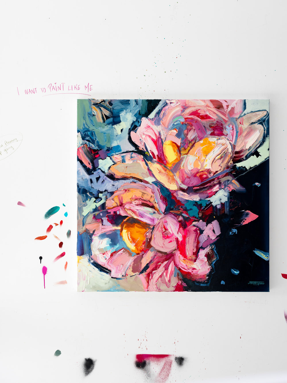 “All Shades Of Pink” Original Oil Painting