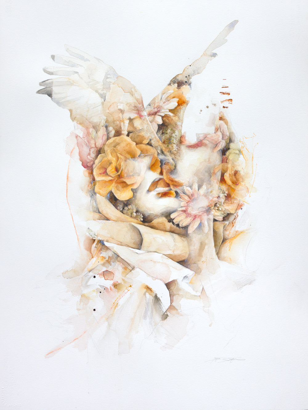 "Flowers Still Bloom Study" Original Watercolour