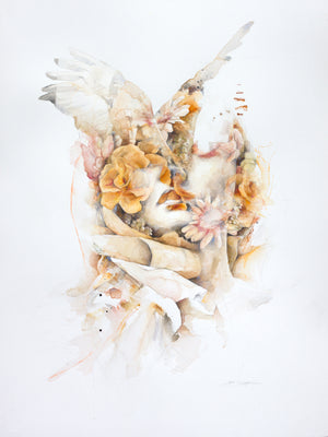 "Flowers Still Bloom Study" Original Watercolour